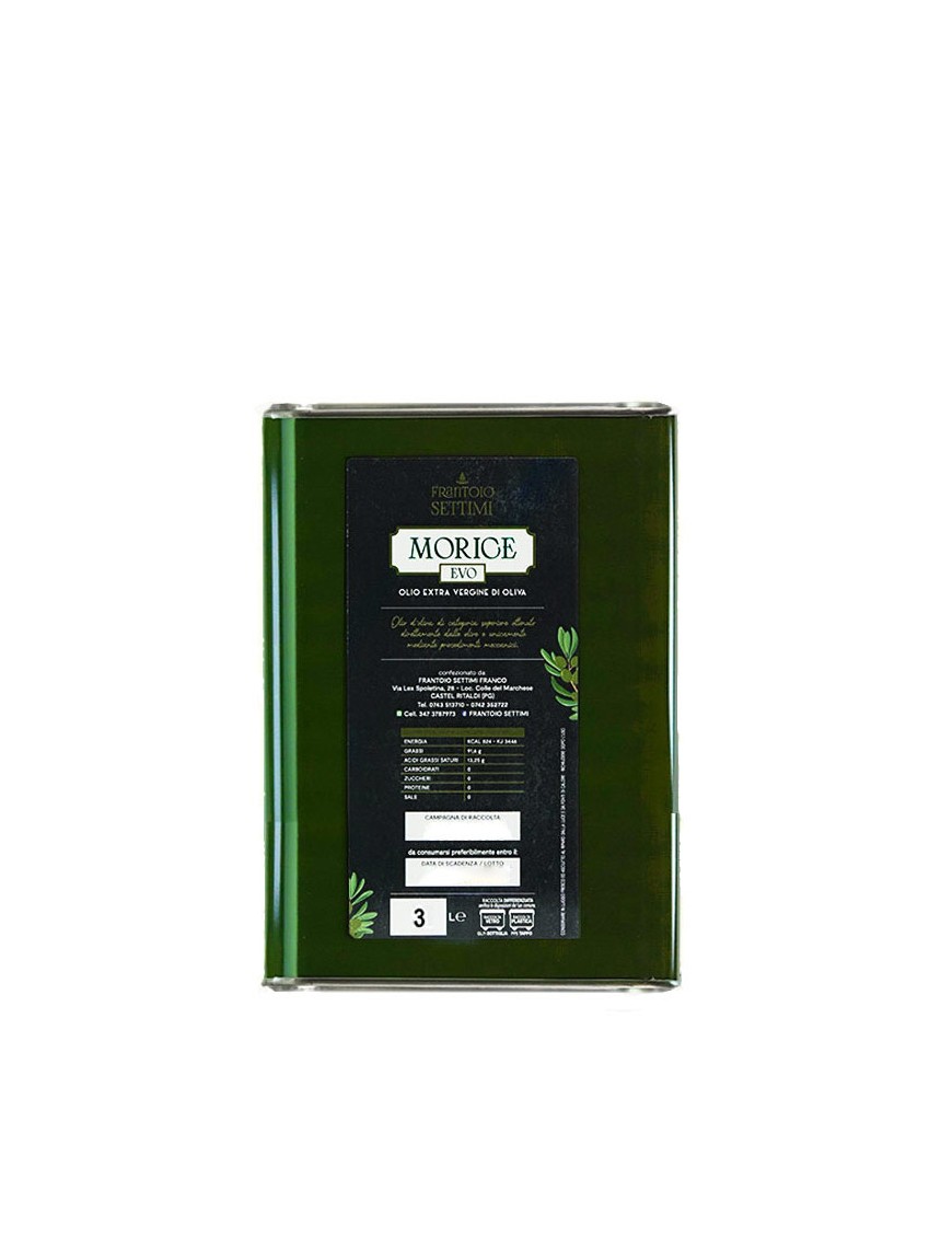 Olio Morice Extra Vergine di Oliva in lattina 3 Litri 2024/2025